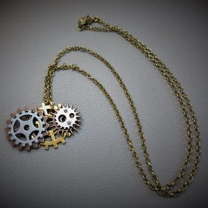 Steam Punk Necklace Metal Victorian Edwardian Style Steampunk